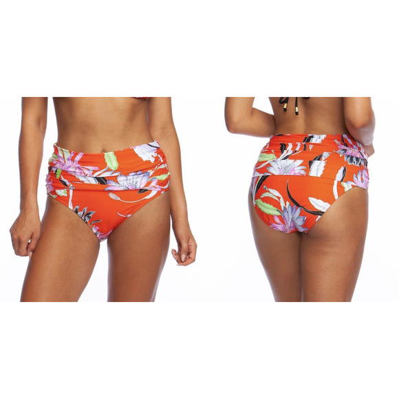 Trina Turk Shangri La Convertible Skirted High Waist Bikini Bottoms | Womens 4 - Picture 2 of 7